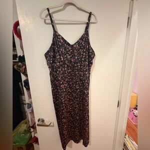 Floral Black and Pink Women's Dress